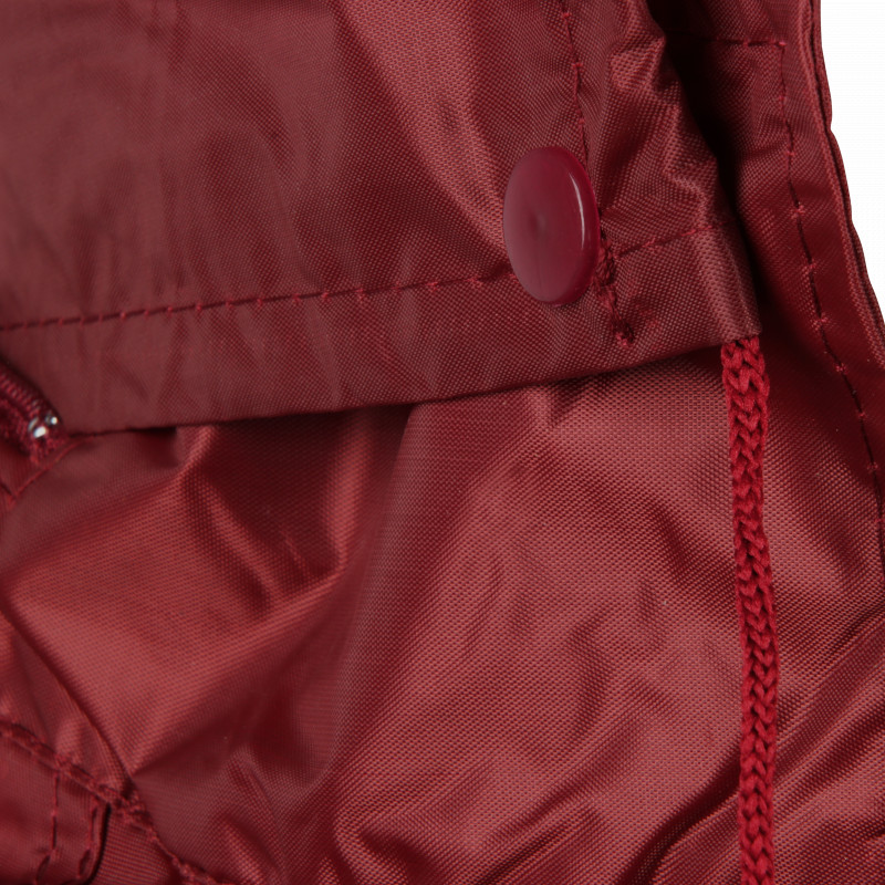 C-Line tweedelig regenpak met capuchon, Bordeaux rood met reflectie strepen, Polyerster/PVC, Volwassen maat XL