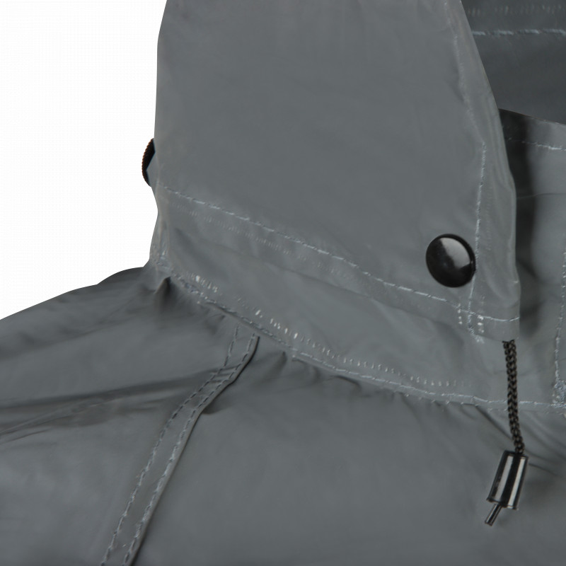 C-Line tweedelig regenpak met capuchon, Reflectie jas met zwarte broek, Polyerster/PVC, Volwassen maat M