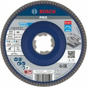 Bosch Lamellenschijf, PRO X571 X-Lock, 125 mm, Korrel 80, doos 10 stuks, p/n 2608619211