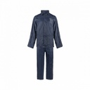 C-Line tweedelig regenpak met capuchon, Donker blauw met reflectie strepen, Polyerster/PVC, Kinder maat 122/128