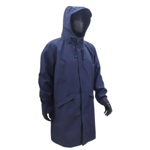 [14683] C-Line Regenjas, Marine Blauw, XS (fleecevoering)